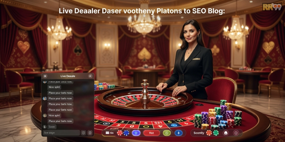 Minh họa giao diện live casino rr99 với dealer chuyên nghiệp và bàn chơi hấp dẫn
