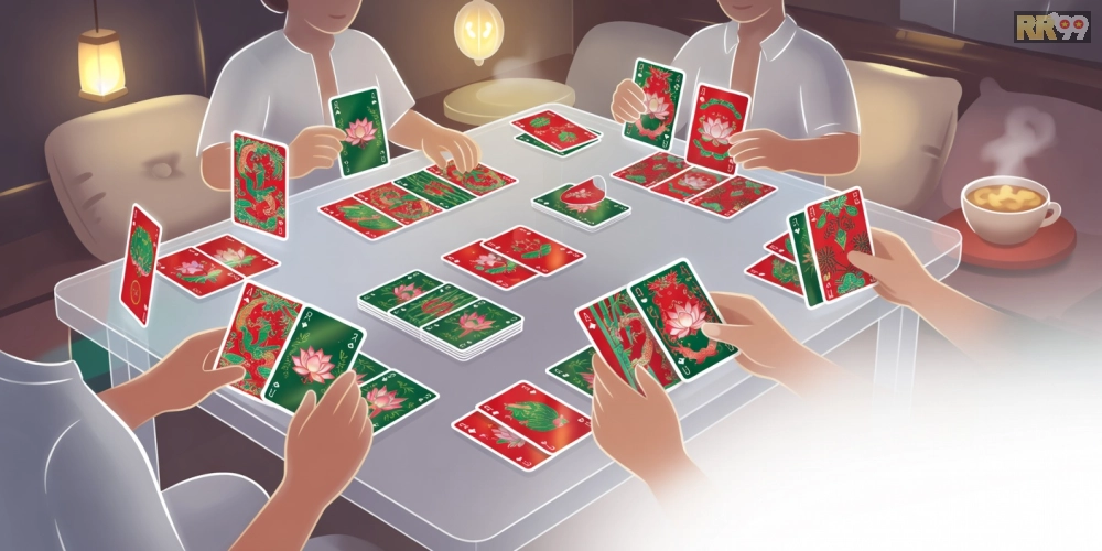 Minh họa ván chơi Phỏm hấp dẫn trên nền tảng rr99 với hiệu ứng sống động